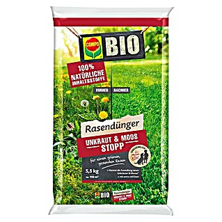 Compo Bio-Rasendünger Unkraut & Moos Stopp (5,5 kg, Max. Anwendungsfläche: 110 m²)