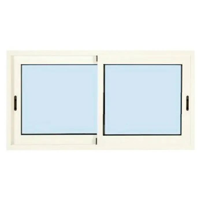 Solid Elements Ventana de aluminio corredera - 100 x 60 cm, Blanco - Ventana con dos paneles correderos horizontalmente y manijas a ambos lados para facilitar la apertura y el cierre.