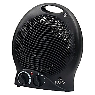 Fulmo Calefactor de aire (1.800 W - 2.000 W, Negro, 12,5 x 22,5 x 26,5 cm)