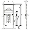 Tece Profil Waschtisch-Vorwandelement (7,5 x 50 x 112 cm, Mit UP-Geruchsverschluss, Pulverbeschichtet)