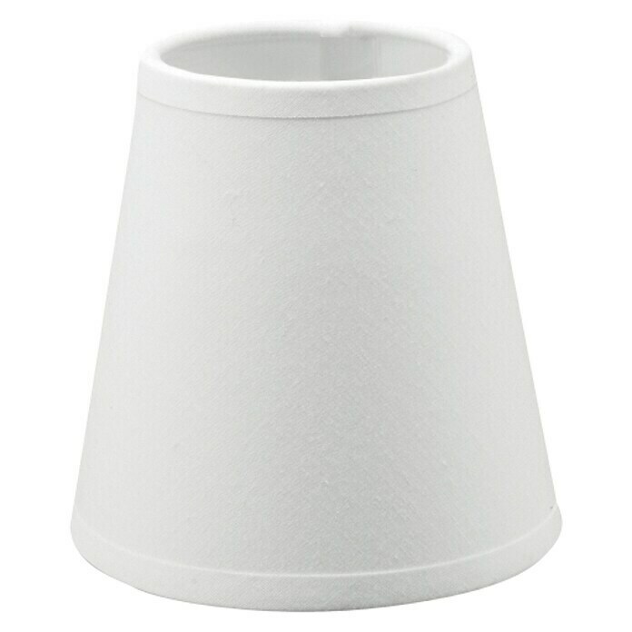 Home Sweet Home Sjenilo za svjetiljku (Ø x V: 11 x 11 cm, čisto bijele boje, Tkanina, Okrugli oblik)
