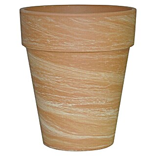 Pflanztopf (Außenmaß (Ø x H): 12 x 13,8 cm, Naturmaterialien, Terracotta)