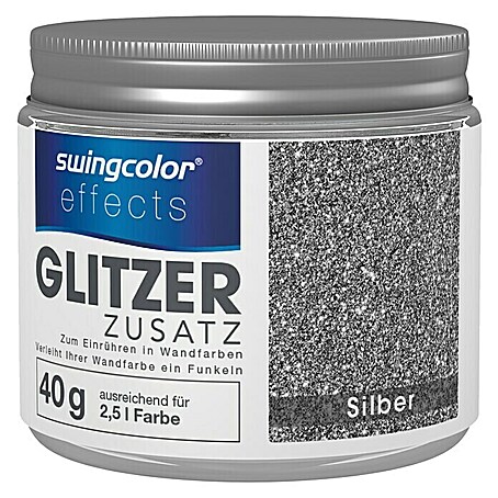 swingcolor effects Effektzusatz Glitzer-Zusatz (Silber, 40 g)