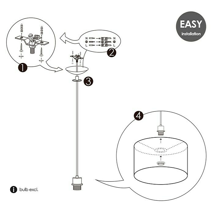 Home Sweet Home Pendelleuchte rund Basic (10 W, Ø x H: 11 x 100 cm, Silber, E27) | BAUHAUS