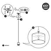 Home Sweet Home Pendelleuchte rund Basic (10 W, Ø x H: 11 x 100 cm, Silber, E27) | BAUHAUS