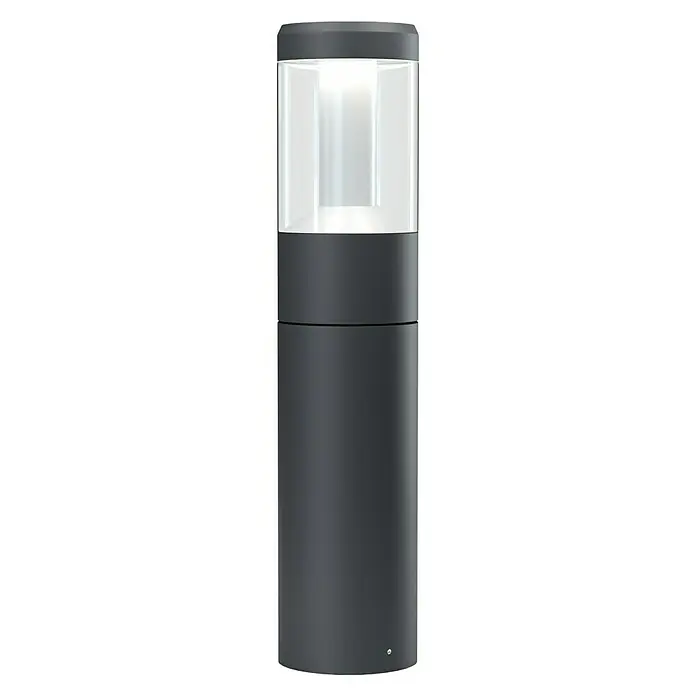Osram Außenleuchte Lantern - 12 W, Farbe Gehäuse: Dunkelgrau, Warmweiß, Mit Leuchtmittel - Moderne anthrazitfarbene Außenleuchte mit klarem Glasdiffusor, ideal für Garten- und Wegebeleuchtung. Stilvolles Design für den Außenbereich.