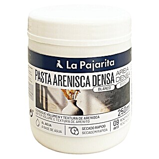 La Pajarita Masilla para efectos Pasta Arenisca Densa (250 ml, Blanco)