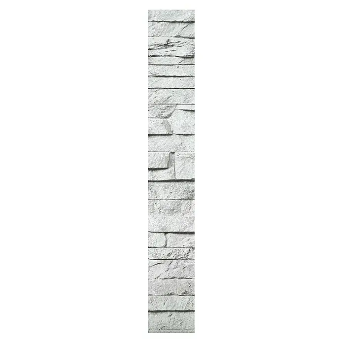 Grosfillex Panel de pared Element 3D Paramento blanco - L x An: 260 x 37,5 cm - Elegante revestimiento de pared con aspecto de piedra. Las piedras grises añaden un toque moderno y elegante a cualquier habitación.