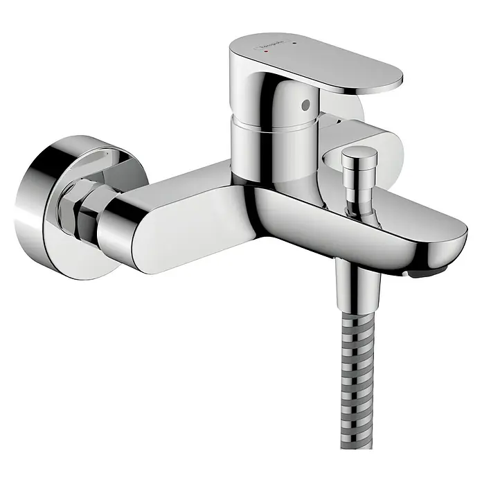 Hansgrohe Rebris S Badewannenarmatur - Ausladung Armatur: 191 mm, Chrom - Elegante Chrom-Badewannenarmatur mit Handbrauseanschluss für ein stilvolles Badezimmerdesign mit hohem Komfort.