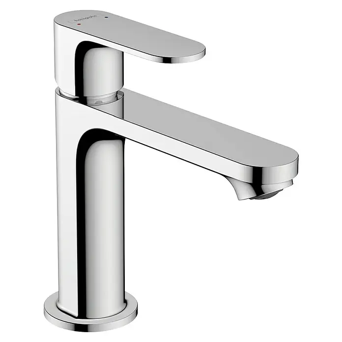 Hansgrohe Rebris S Waschtischarmatur 110 - Chrom, Durchflussmenge: 5 l/min, Ausstattung Armatur: Zugstange - Glänzender, moderner Hansgrohe Waschtischmischer mit minimalistischem Design und elegantem Chromfinish.