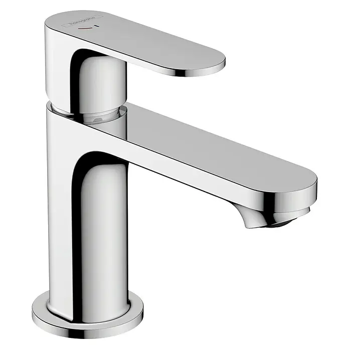 Hansgrohe Rebris S Waschtischarmatur 80 CoolStart - Chrom, Ausladung Armatur: 14,7 cm, Ausstattung Armatur: Zugstange - Moderner, glänzender Chrom-Wasserhahn für das Badezimmer. Elegantes Design für eine stilvolle Waschtischarmatur mit hoher Funktionalität.