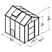 Palram Invernadero (1,95 x 2,44 x 2,68 m, Espesor de vidrio: 10 mm, Policarbonato)