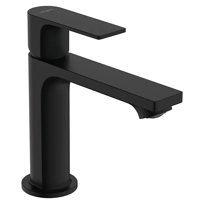 Hansgrohe Rebris E Waschtischarmatur 110 - Schwarz, Durchflussmenge: 5 l/min, Ausladung Armatur: 15,9 cm - Schwarzer Waschtischmischer von Hansgrohe, elegant und modern für jedes Badezimmer.