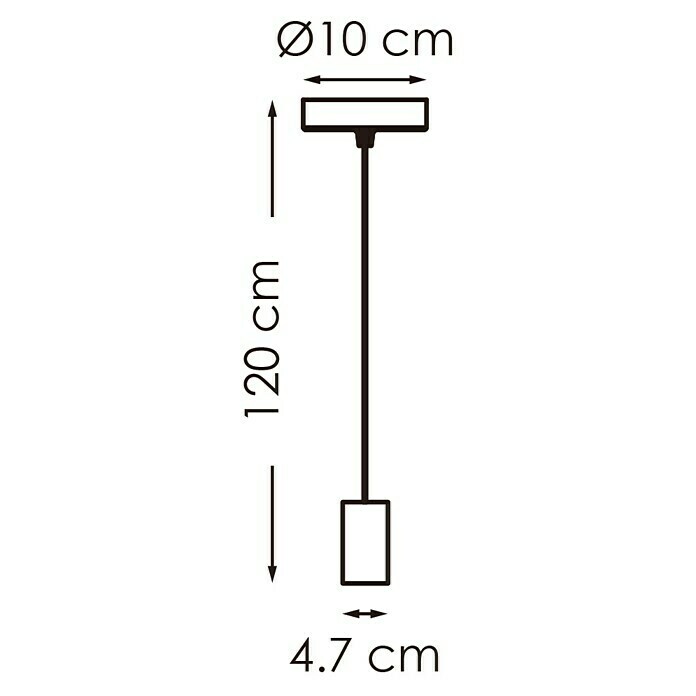 Home Sweet Home Pendelleuchte Saga (10 W, L x B x H: 10 x 10 x 120 cm, Weiß, E27) | BAUHAUS