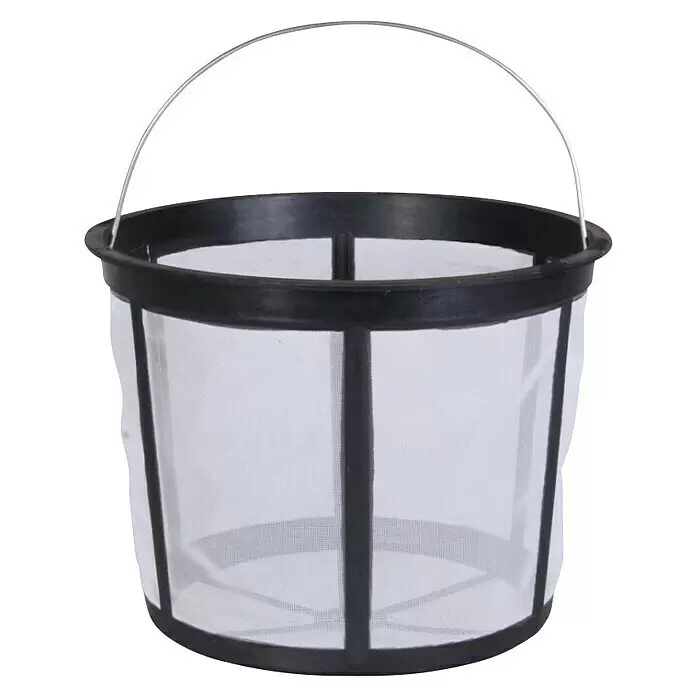 Intewa Regenwasserfilter mit Filterkorb Purafit - Ø x H: 31,5 x 42 cm - Wiederverwendbarer Kaffeefilterkorb mit feinem Sieb, schwarzem Kunststoffrahmen und Metallgriff.