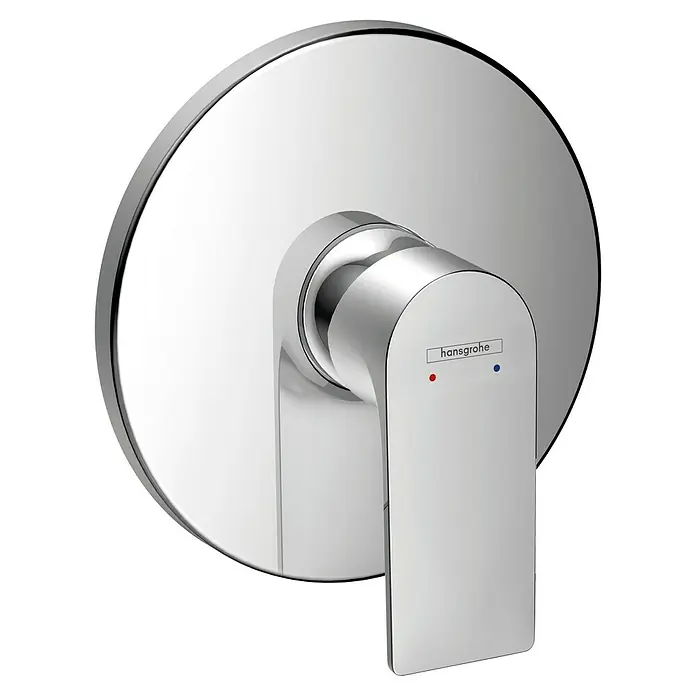 Hansgrohe Rebris E UP-Brausearmatur - Chrom, Glänzend - Helles Chrom-Finish Hansgrohe Mischer, ideal für ein modernes Badezimmer. Das Design ist schlicht, mit einem Hebel und Farbindikatoren.