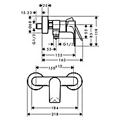Hansgrohe Rebris E Brausearmatur (Chrom, Ausladung: 93 mm) | BAUHAUS