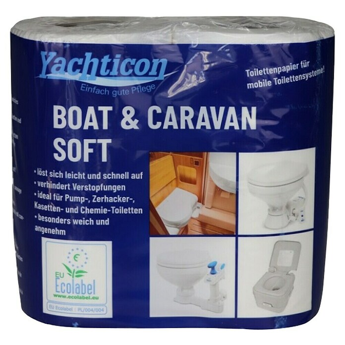Thetford Toilettenpapier Aqua Soft (4 Rollen à 250 Blatt)