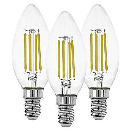 Eglo LED-Lampen Set 3er Set (E14, Nicht Dimmbar, Warmweiß, 806 lm, 7 W, 3 Stk., Kerze)