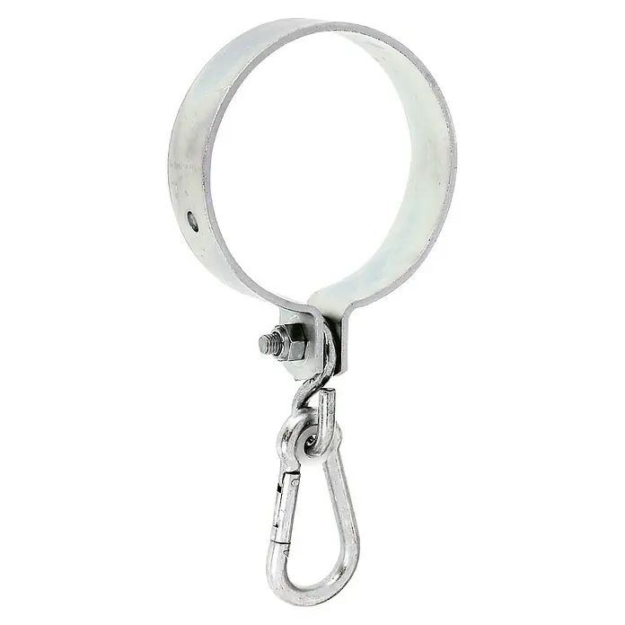 Stabilit Sujeción para columpios - Diámetro: 120 mm, Específico para: Postes de columpio redondos - Anillo metálico con mosquetón para soluciones de fijación seguras, ideal para columpios o hamacas. Construcción robusta.
