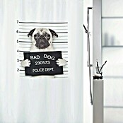 Spirella Cortina de baño textil Bad Dog (An x Al: 180 x 200 cm, Blanco)