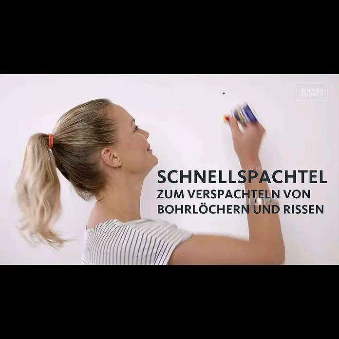 SCHÖNER WOHNEN-Farbe Spachtelmasse Schnellspachtel - 100 ml - Die richtige Vorbereitung | SCHÖNER WOHNEN Schnellspachtel | Polarweiss Ausbesserungstube