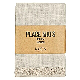 Tisch-Set Villia (4 Stk., Beige, 48 x 33 cm)