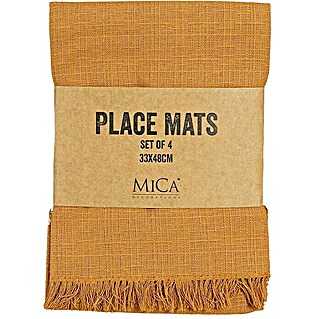 Tisch-Set Villia (4 Stk., Ocker, 48 x 33 cm)