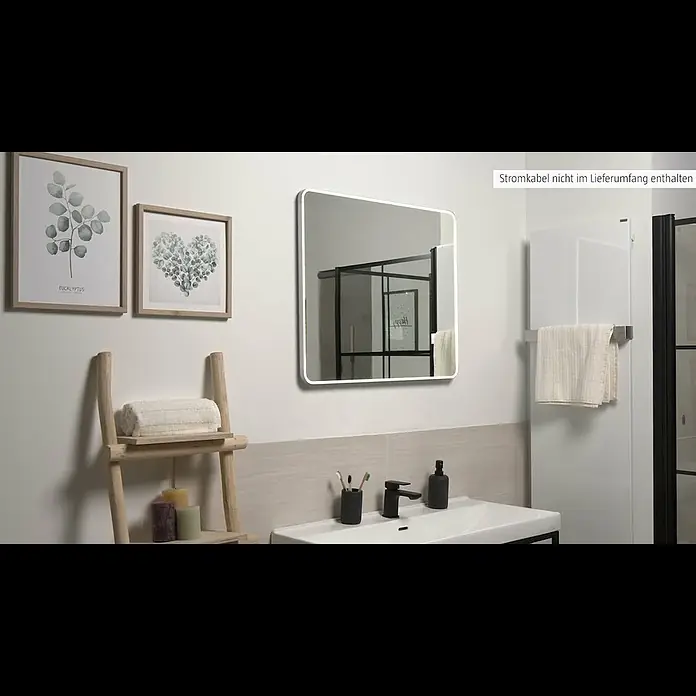 Camargue Lichtspiegel Frame50 x 80 cm, Leuchtmittel, Mit abgerundeten Kanten - Camargue LED-Lichtspiegel Frame