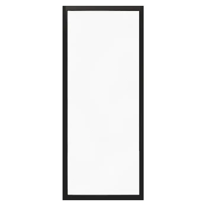 Puerta corredera de vidrio con herrajes Yumei - 95 x 210 cm, Vidrio templado, Herraje oculto - Elegante marco de fotos negro, perfecto para decoración de interiores moderna. Un diseño simple que acentúa el arte y las fotos.