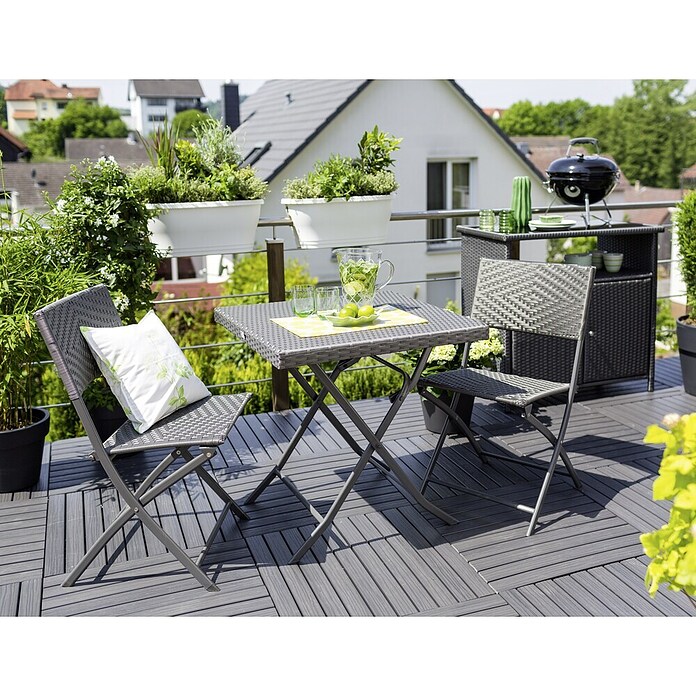 Sunfun Neila Balkontisch (70 x 70 cm, Polyrattan)