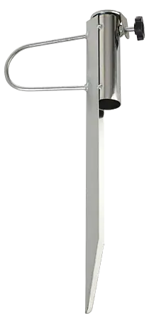UOCAI Rasendorn Sonnenschirmhalter – 2 Stück, Metall, Für Stangendurchmesser 20-35 Mm, Verzinkt, Rostfrei, Stabil, Für Strand, Garten & Rasen