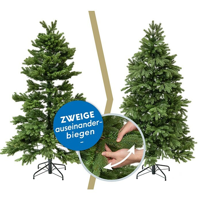 Künstlicher Weihnachtsbaum Roswell (Höhe: 210 cm, Grün, Standfuß) | BAUHAUS
