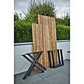 Garten-Tischplatte (180 x 90 cm, Teakholz, Baumkante) | BAUHAUS