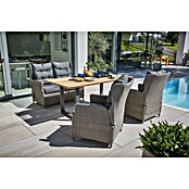 Sunfun Pauline Geflechtsofa (B x T x H: 114 x 81 x 101 cm, Polyrattan, Bambusgrau) | BAUHAUS
