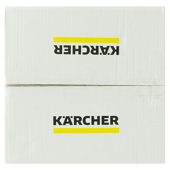 Kärcher Elektro-Aschesauger AD 4 Premium - 600 W, Behältervolumen: 17 l, Ohne Beutel - Weißer Karton mit Kärcher-Logos und gelben Streifen.
