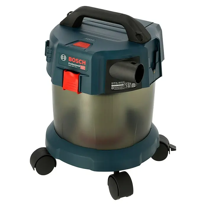 Bosch Professional AMPShare 18V Akku-Nass-Trockensauger GAS 18V-10 L Kit - 18 V, Ohne Akku, Behältervolumen: 10 l - Abbildung eines Bosch GAS 18V-10 L Akku-Nass-/Trockensaugers. Leistungsstark und mobil für den professionellen Einsatz.