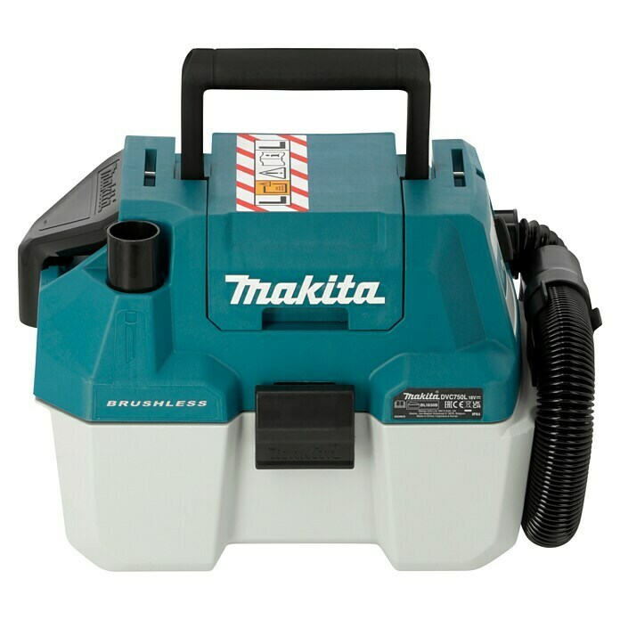 Makita LXT 18V Aspirador en seco y húmedo de batería DVC750LZX3 (18 V, Sin batería, Volumen de recipiente: 7,5 l) | BAUHAUS