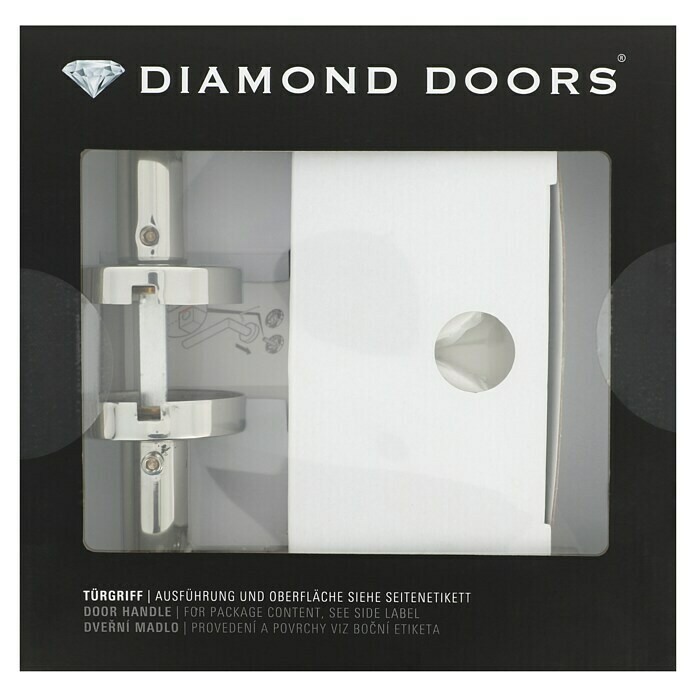Diamond Doors Creative Zimmertürgarnitur Avantgardo (Edelstahl, Buntbart BB)