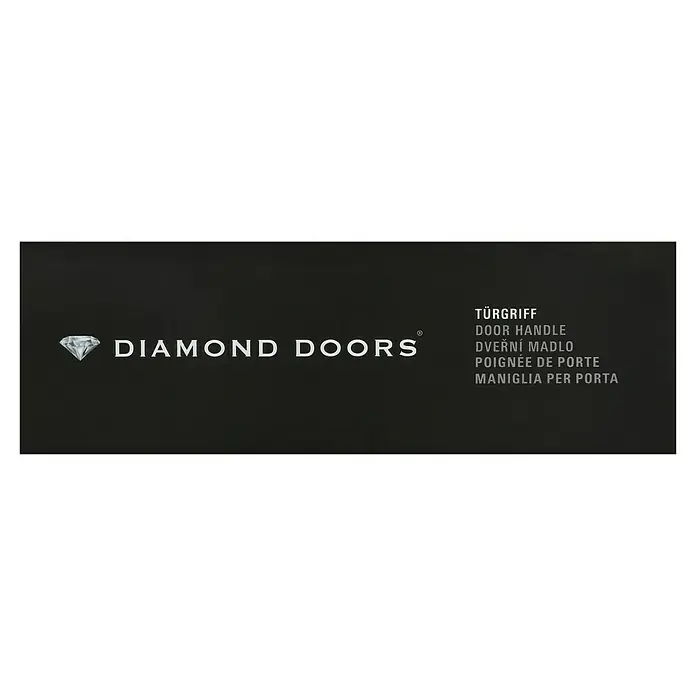 Diamond Doors Modern Drückergarnitur WC L-Form - Stärke Tür: 38 mm - 45 mm, Edelstahl, L-Form, Schlitzkopf/Olive - Produktbild von "Diamond Doors" Türgriffen, einer Marke die für ihre hochwertigen und stilvollen Türbeschläge bekannt ist.