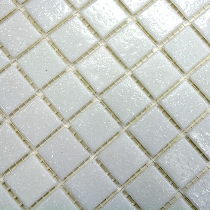 Mozaik pločica (32,7 x 30,5 cm, Bijelo)