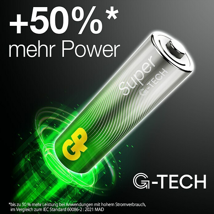 GP Super Alkaline-Batterie (Micro AAA, Alkali-Mangan, 1,5 V, Anzahl: 24 Stk.) | BAUHAUS