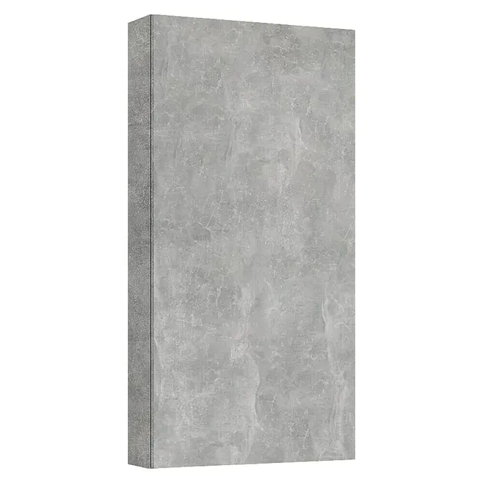 Riva Compact Hängeschrank - 40 x 12,6 x 80 cm, Beton-Optik - Grauer Wandschrank mit einer strukturierten Oberfläche, ideal für moderne Innenräume. Er bietet stilvollen Stauraum und eine elegante Optik.