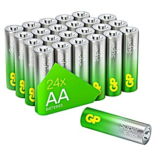 GP Super Alkaline-Batterie (Mignon AA, Alkali-Mangan, 1,5 V, Anzahl: 24 Stk.)