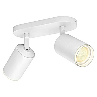 Philips Hue LED-Spot Fugato (6 W, Kaltweiß, Weiß, 19,5 x 19,5 x 15,3 cm, 2 Stk.)