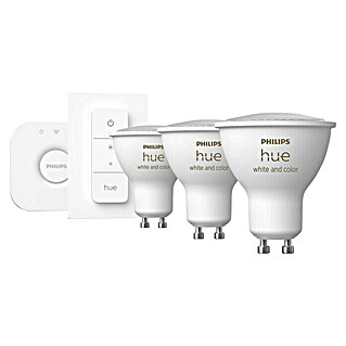 Philips Hue Ledlampen set (GU10, Dimbaarheid: Dimbaar, Warm wit, 350 lm, 5,7 W, 3 st.)
