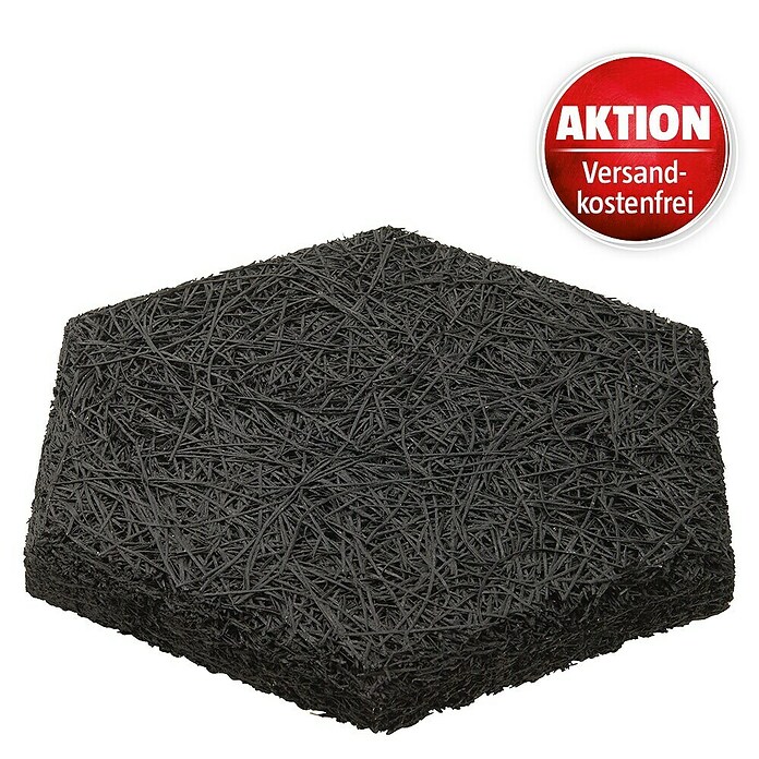 FibroTech Akustikplatte Hexagon (Tiefschwarz, 250 x 289 x 25 mm, 18 Stk., 0,972 m²) | BAUHAUS