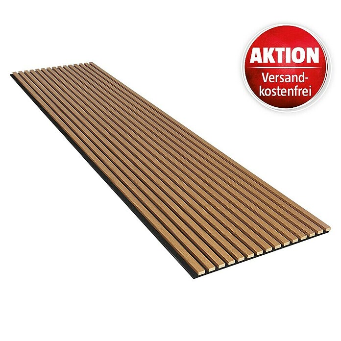 FibroTech Akustikpaneel Unika 25 (Oiled Oak, 2.440 x 600 x 22 mm) | BAUHAUS