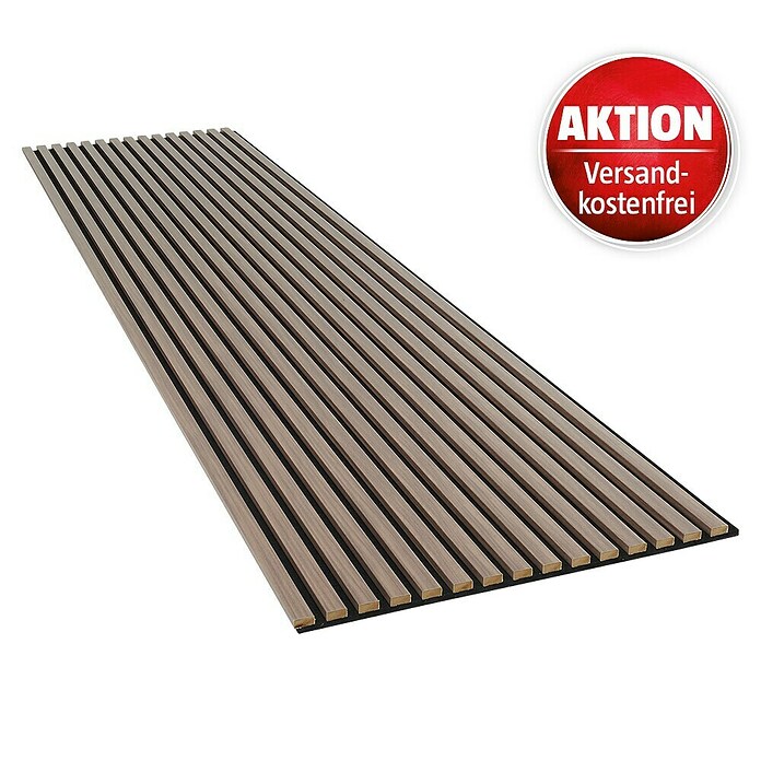 FibroTech Akustikpaneel Unika 25 (Walnut, 2.440 x 600 x 22 mm) | BAUHAUS