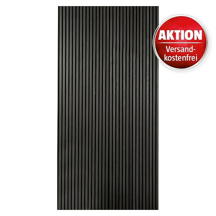 FibroTech Akustikpaneel Premium (Black Oak, 2.440 x 605 x 22 mm) | BAUHAUS